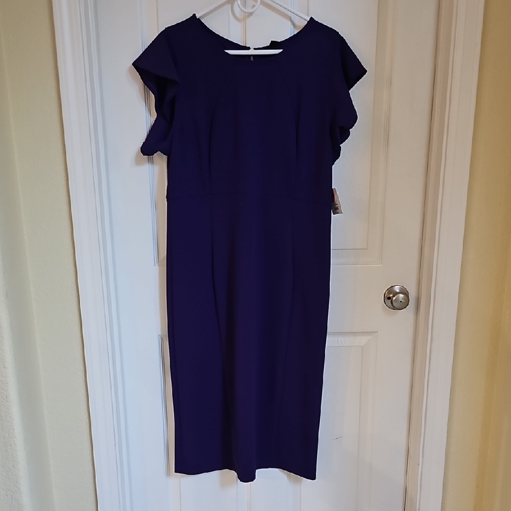 Liz Claiborne Deep Purple Midi Dress